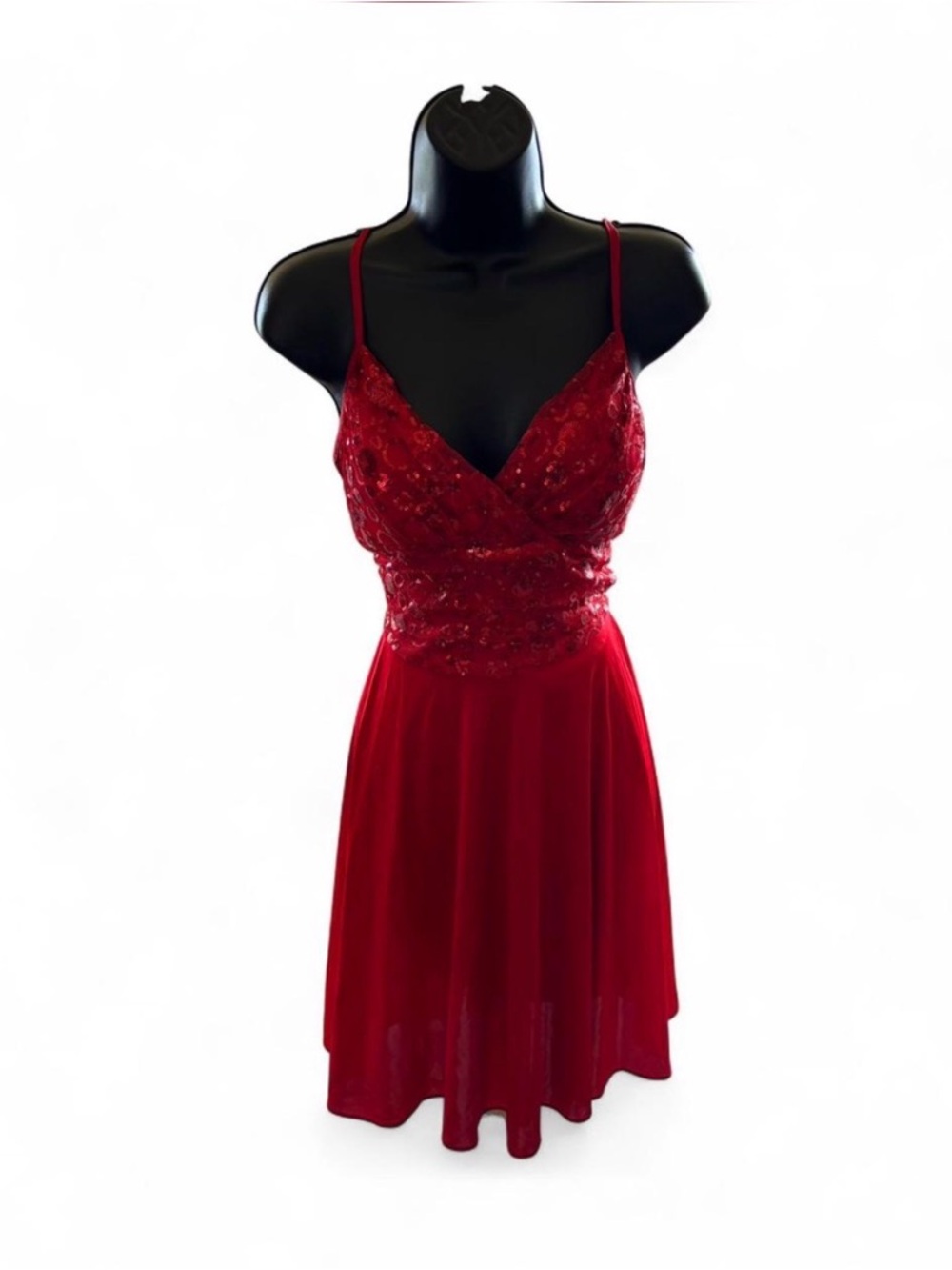 Elegant Red Sequin Nightdress